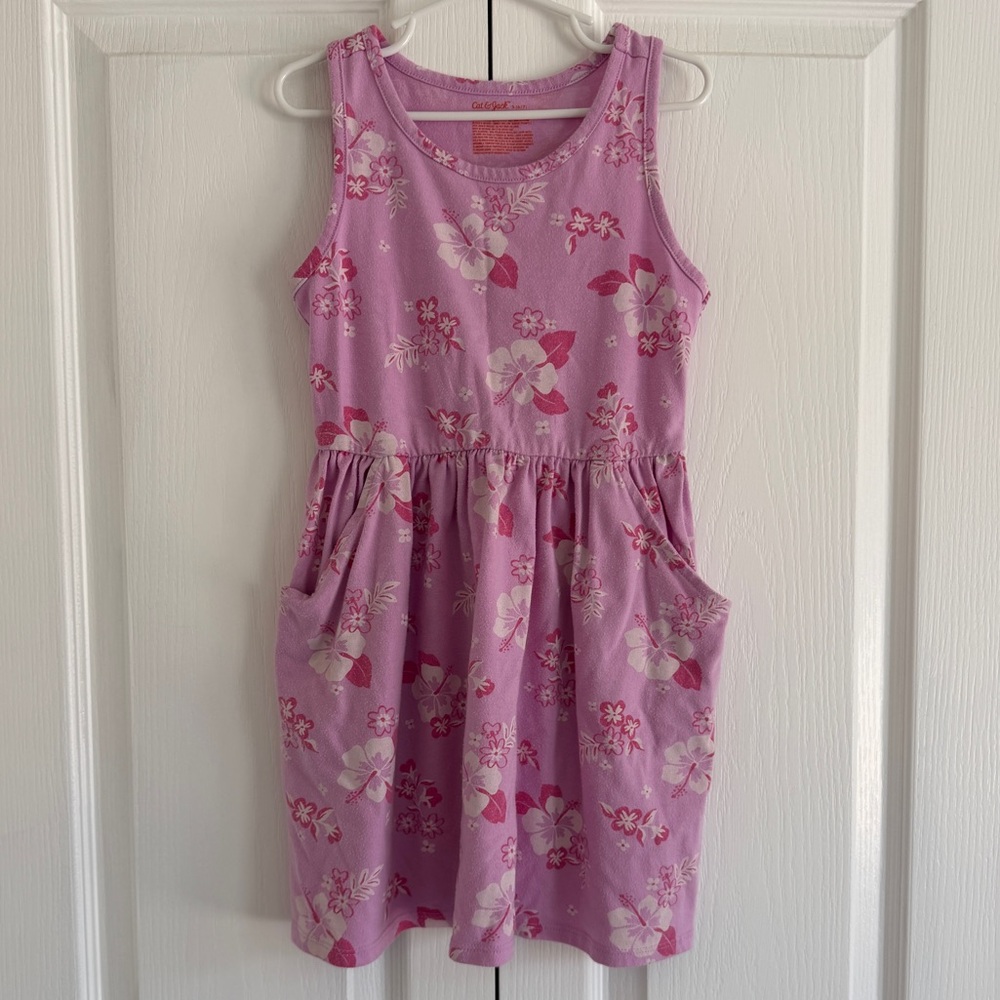 Cat & Jack Purple Hibiscus Dress